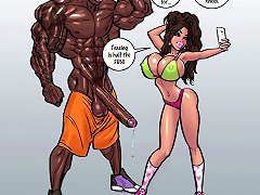 Muscled guys with busty gals in John Persons the PIT