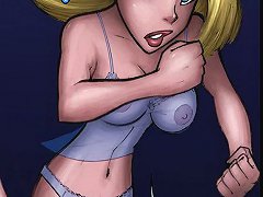 JKR comix. Big cartoon tits running away